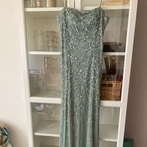 Adrianna Papell Strapless Sequined Ball Gown